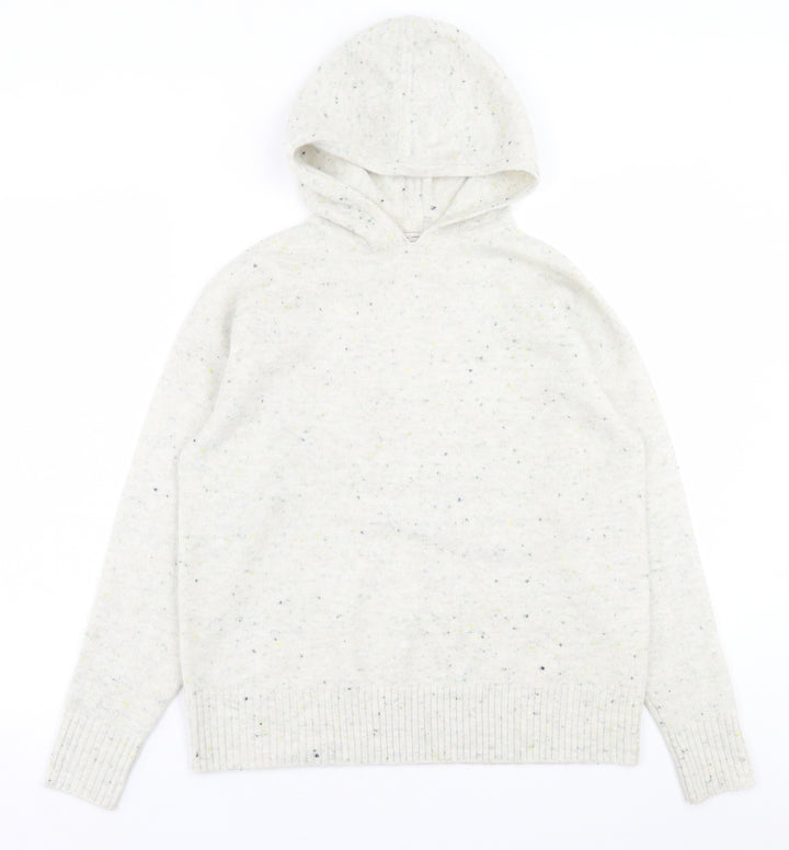 TU Womens Grey Acrylic Pullover Hoodie Size S Pullover