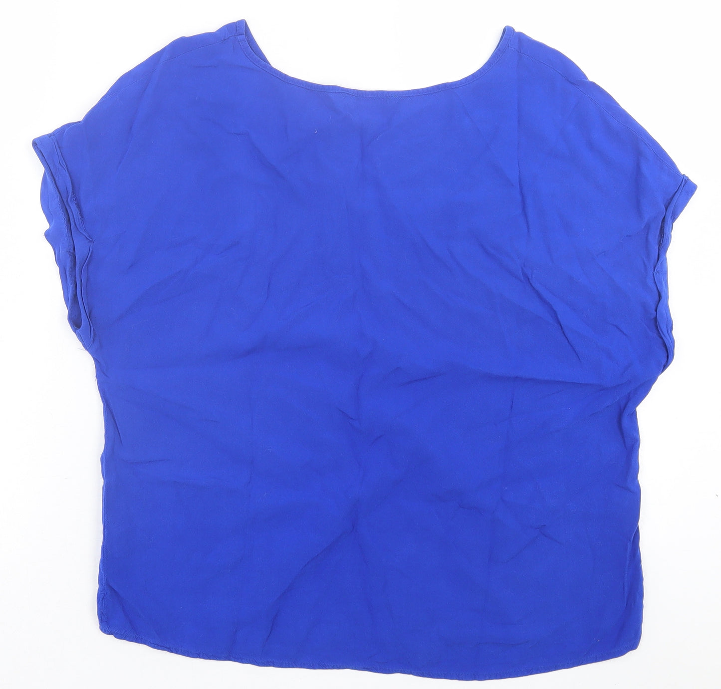 Atmosphere Womens Blue  Viscose Basic T-Shirt Size 14 V-Neck