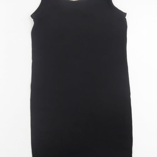 H&M Womens Black  Camel Bodycon  Size S  Scoop Neck Pullover