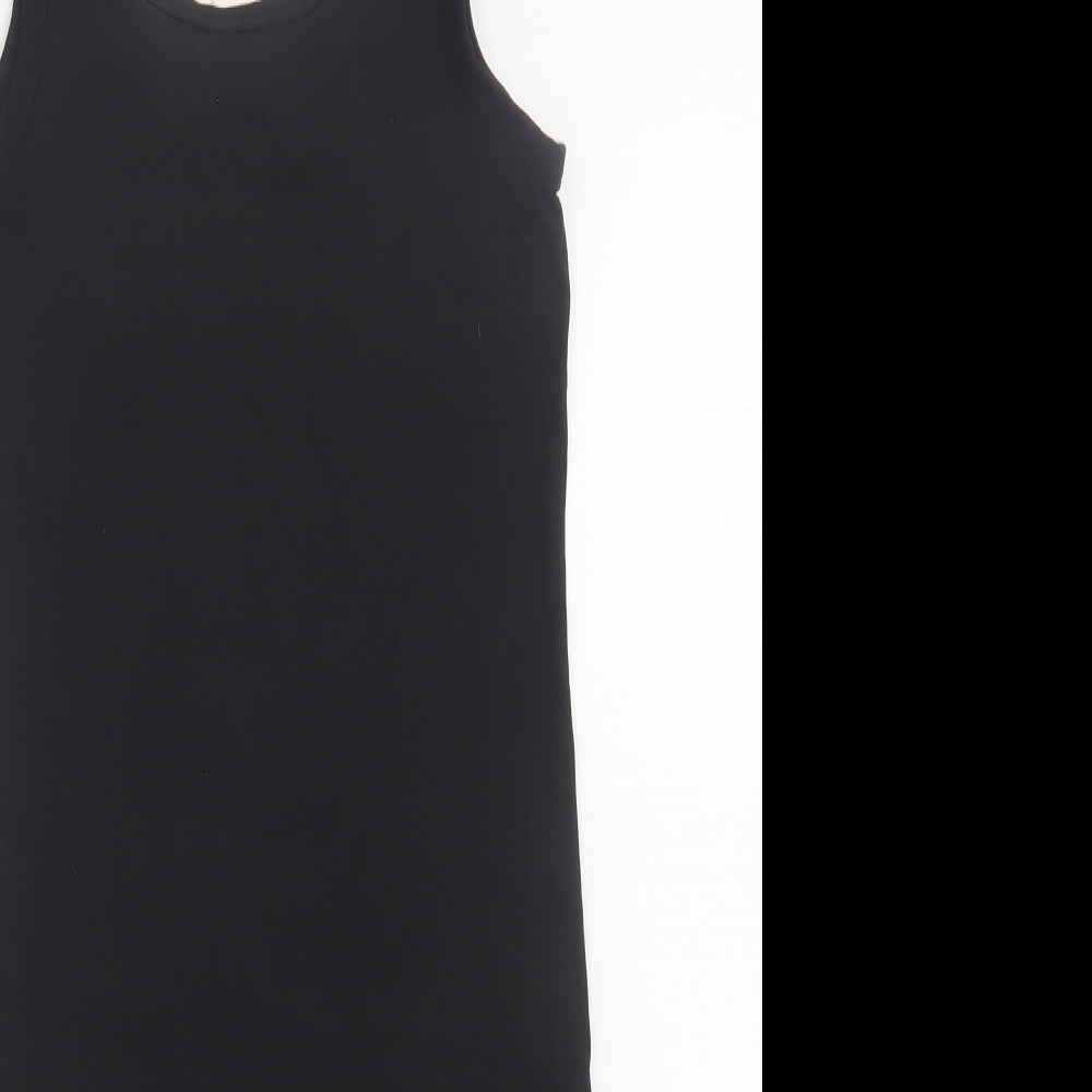 H&M Womens Black  Camel Bodycon  Size S  Scoop Neck Pullover