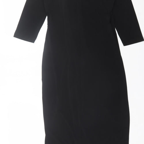 Savoir Womens Black  Polyester A-Line  Size 12  V-Neck Pullover
