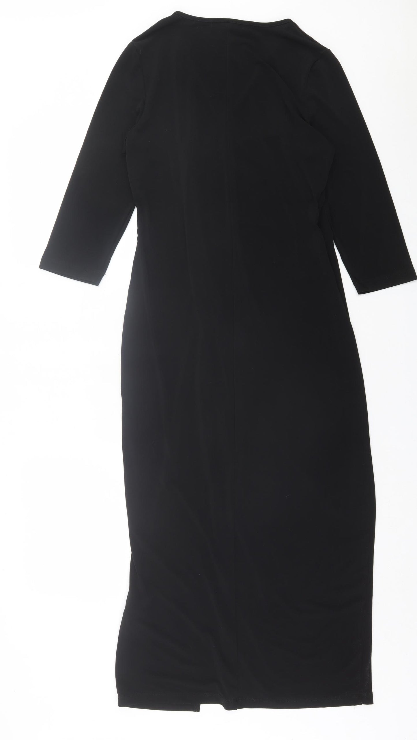 Savoir Womens Black  Polyester A-Line  Size 12  V-Neck Pullover