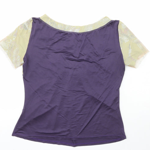 Vassalli Womens Multicoloured  Cotton Basic Blouse Size 16 Boat Neck