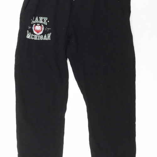 Pep&Co Womens Black  Polyester Jogger Trousers Size M L24 in Regular