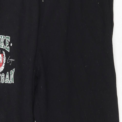 Pep&Co Womens Black  Polyester Jogger Trousers Size M L24 in Regular