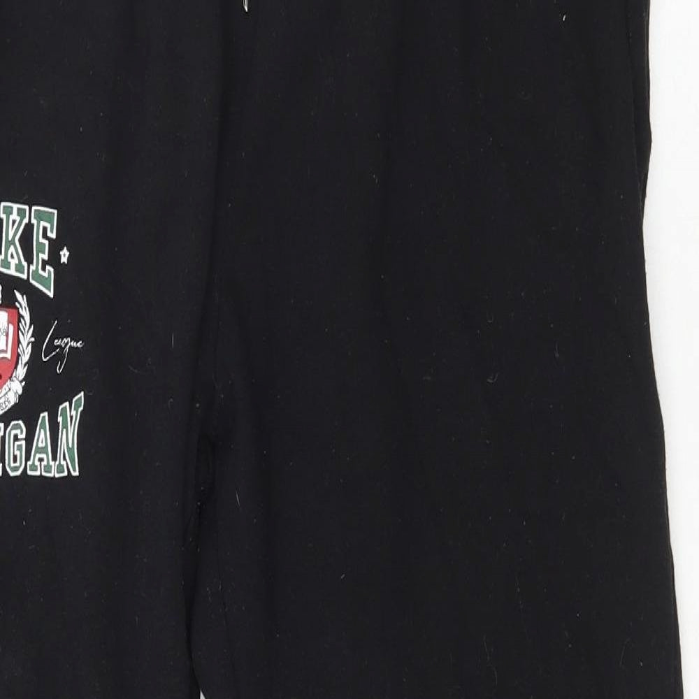 Pep&Co Womens Black  Polyester Jogger Trousers Size M L24 in Regular