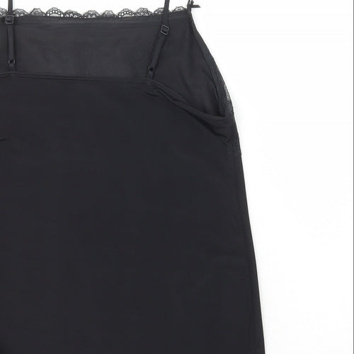 Marks and Spencer Womens Black  Polyester Camisole Tank Size 12 Square Neck