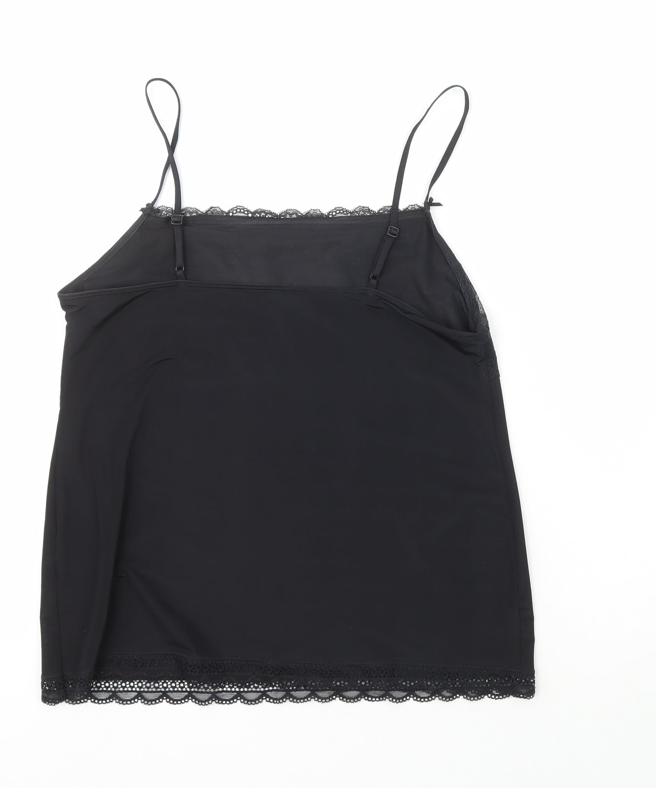 Marks and Spencer Womens Black  Polyester Camisole Tank Size 16 Square Neck