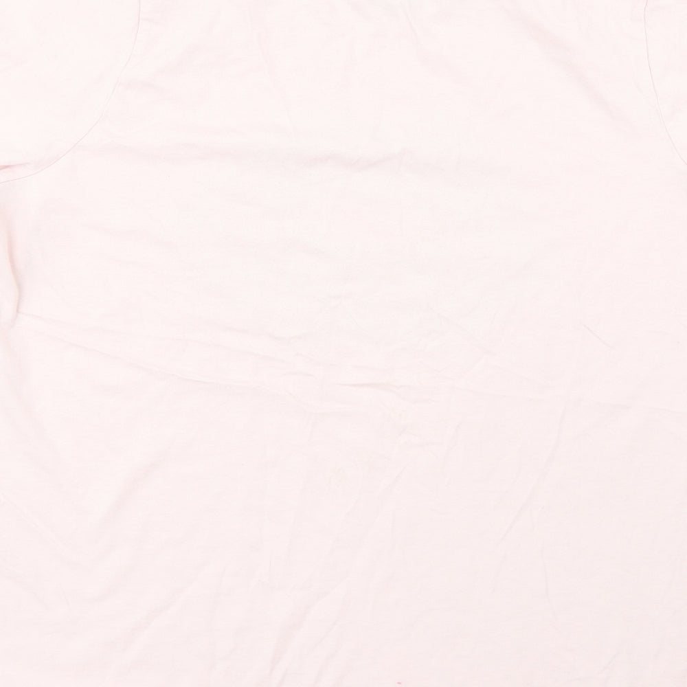 Papaya Womens Pink  100% Cotton Basic T-Shirt Size 18 Crew Neck - Heart lips