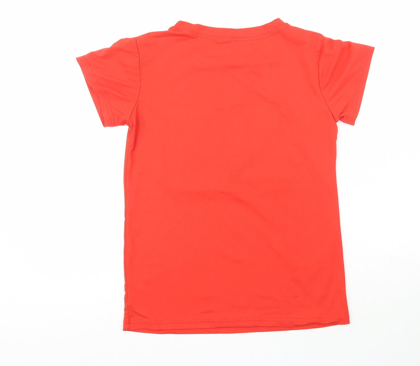 Tommy Hilfiger  Womens Red  Polyester Basic T-Shirt Size S Crew Neck - Tommy Hilfiger Jeans