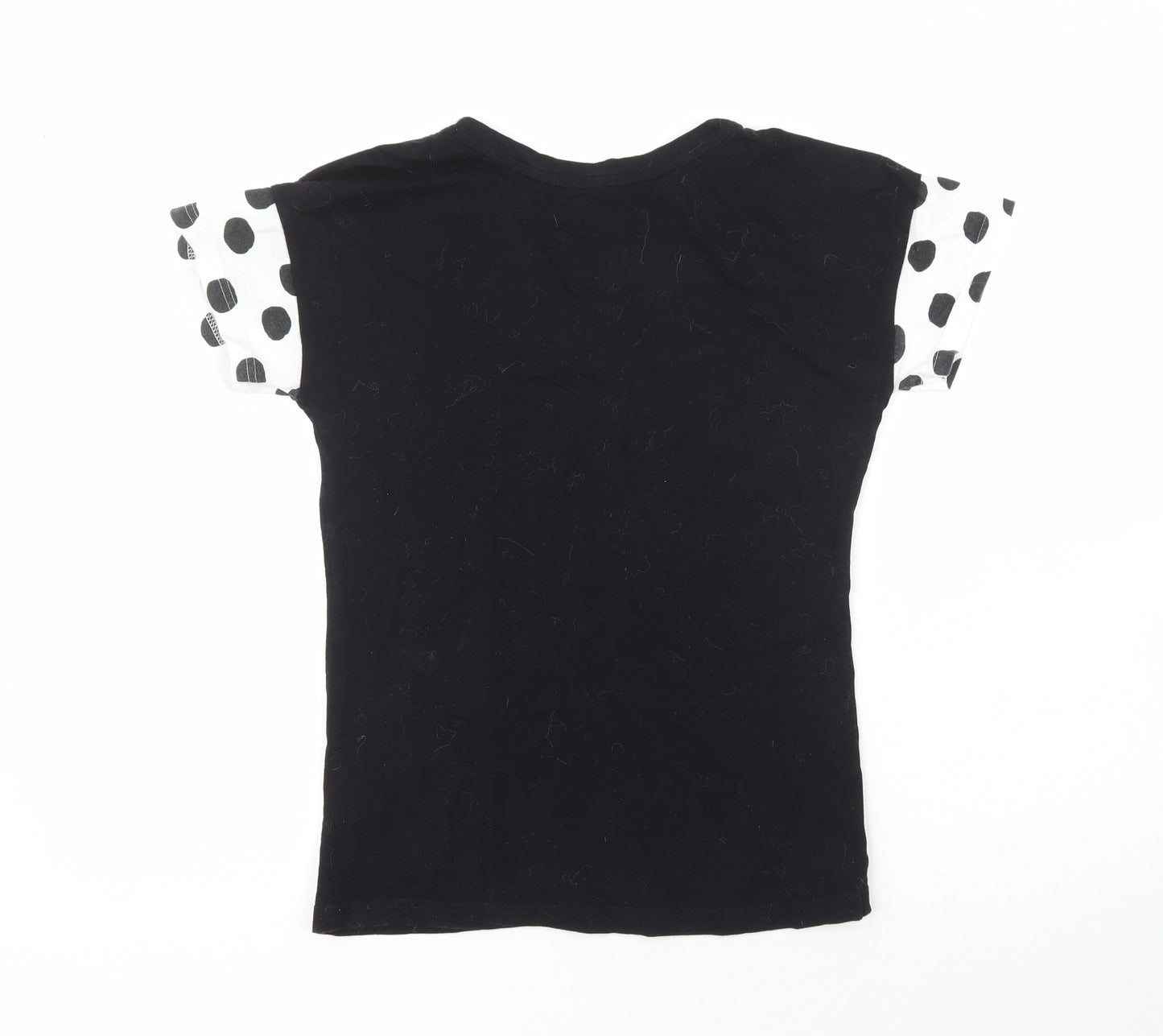 Disney  Womens Black  100% Cotton Basic T-Shirt Size 2XS Crew Neck - I'm Right Your Wrong