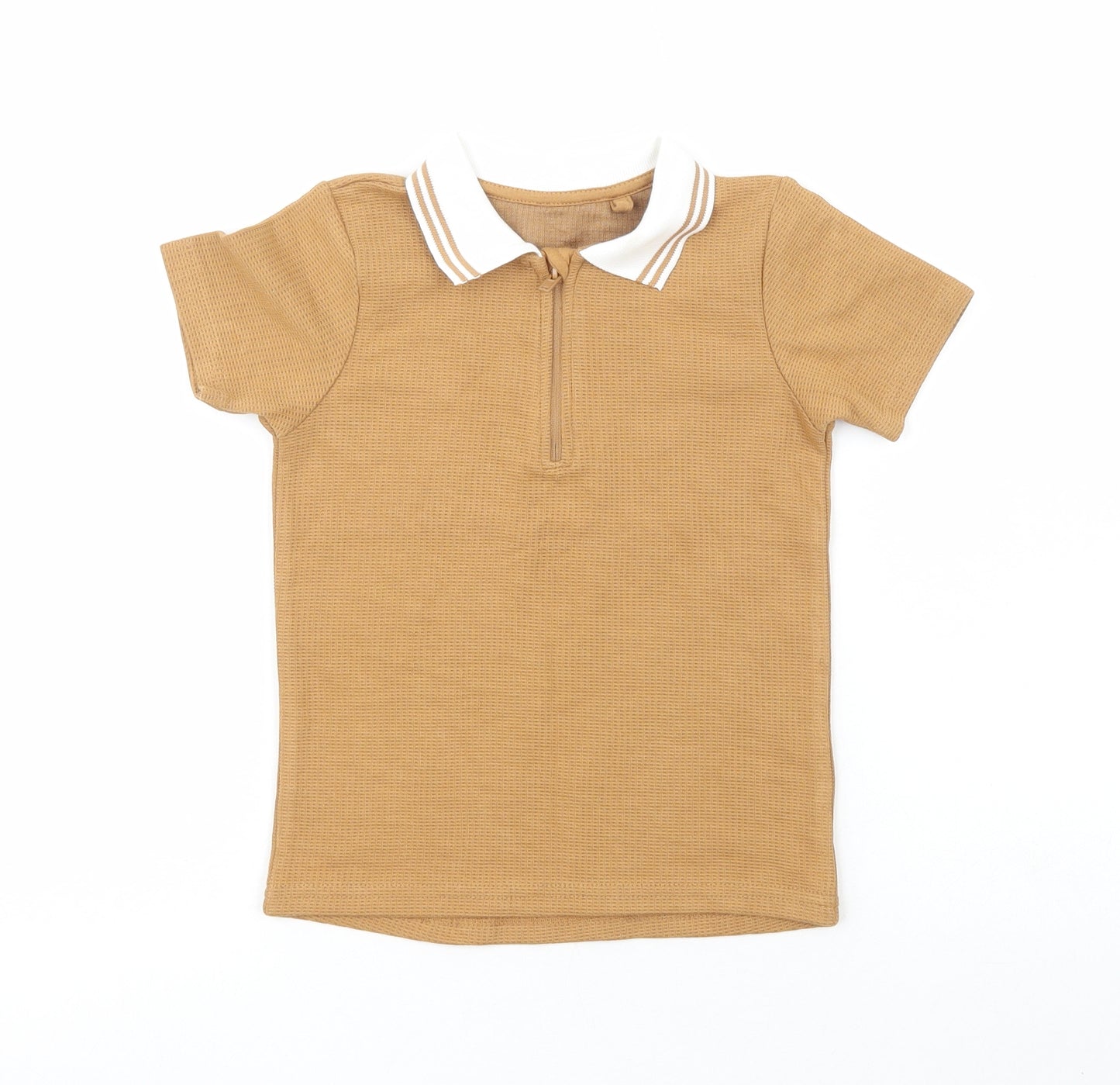 George Boys Brown  Polyester Basic Polo Size 3-4 Years Collared