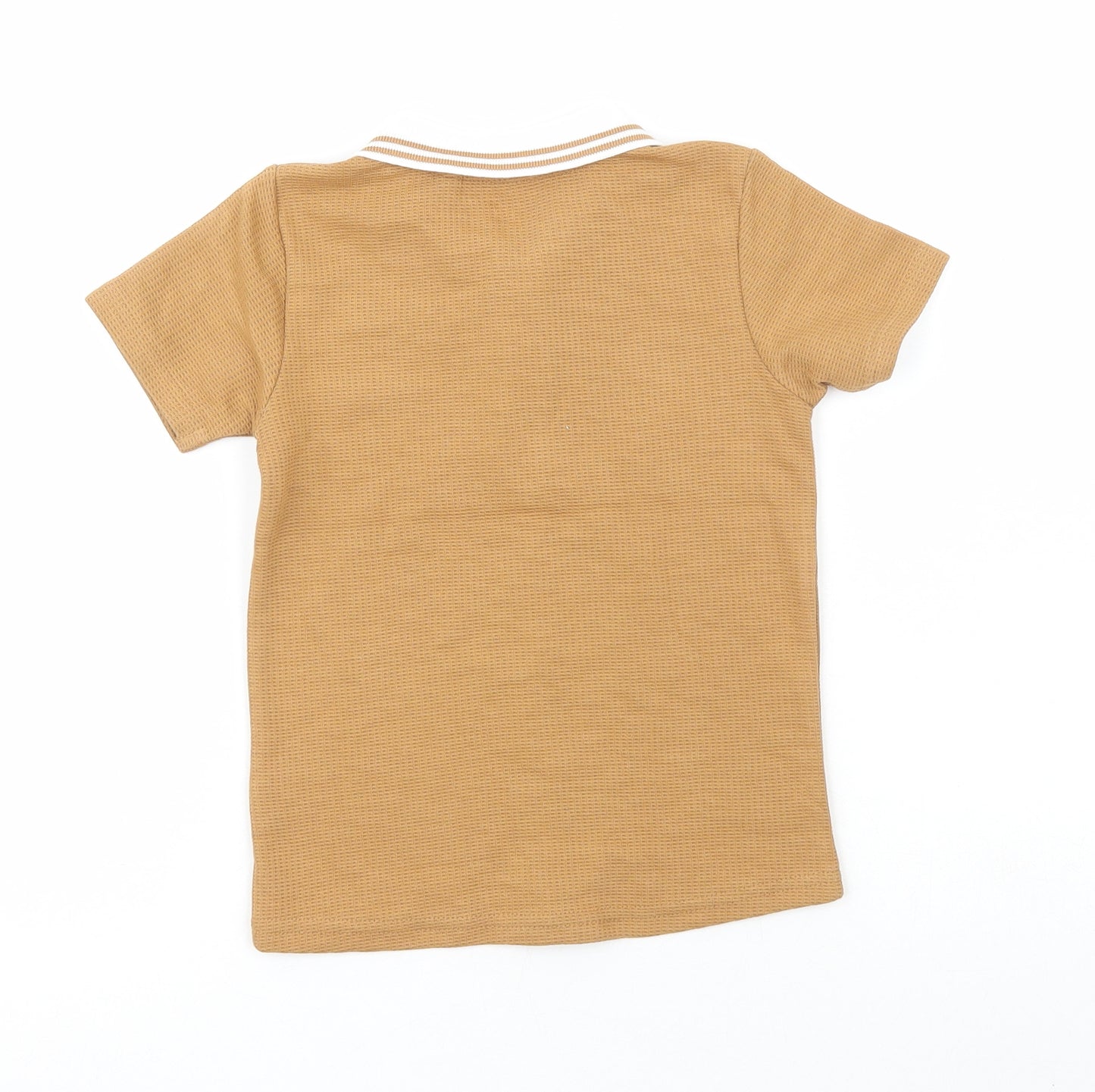 George Boys Brown  Polyester Basic Polo Size 3-4 Years Collared