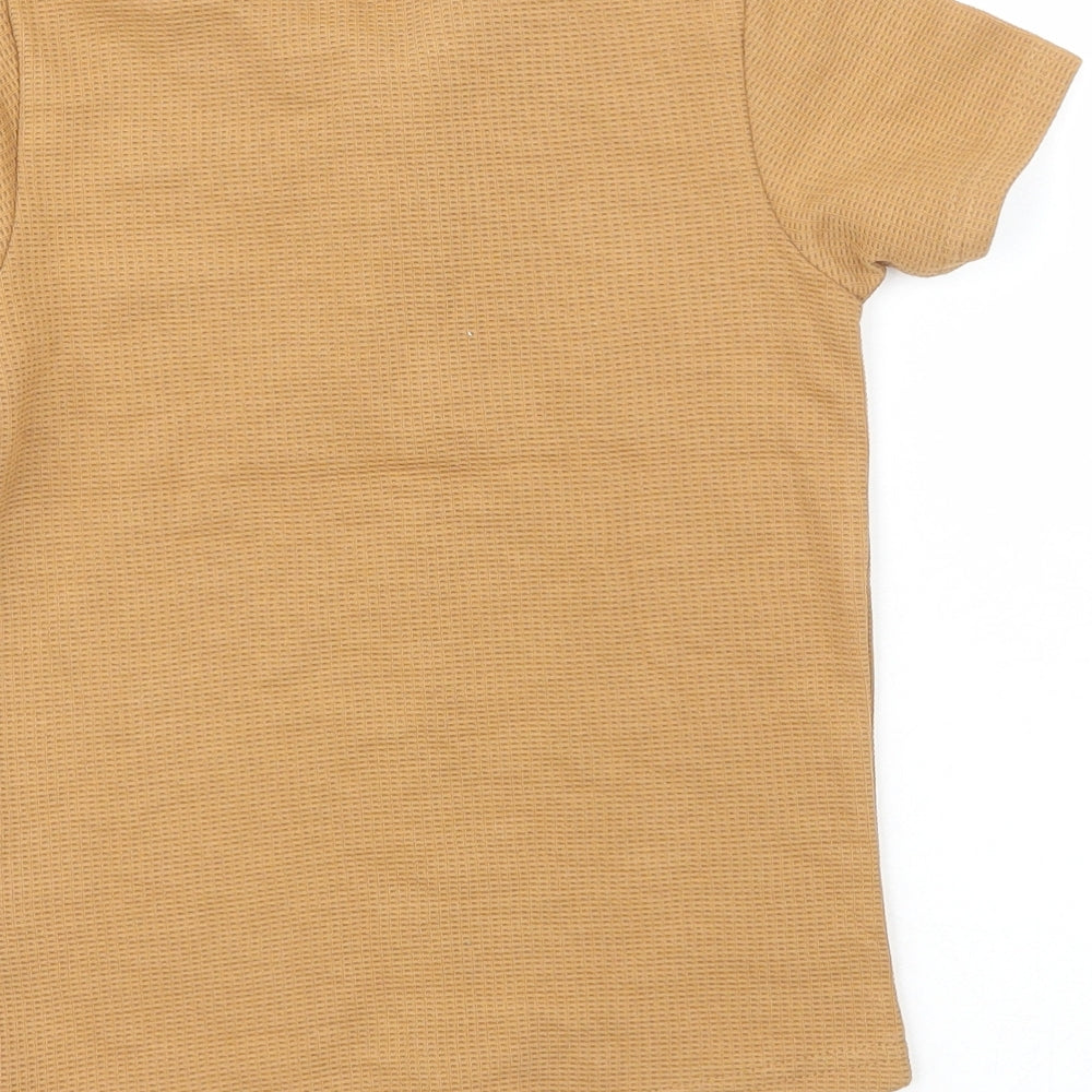 George Boys Brown  Polyester Basic Polo Size 3-4 Years Collared