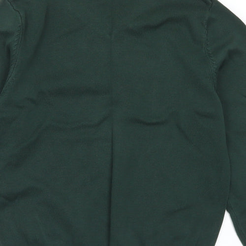George Boys Green V-Neck  Cotton Pullover Jumper Size 5-6 Years   - School Wear