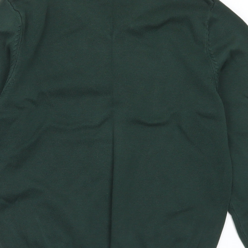 George Boys Green V-Neck  Cotton Pullover Jumper Size 5-6 Years   - School Wear