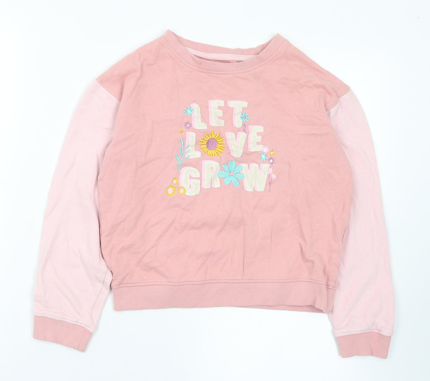 Mountain Warehouse Girls Pink  Cotton Pullover Sweatshirt Size 9-10 Years   - Let Love Grow