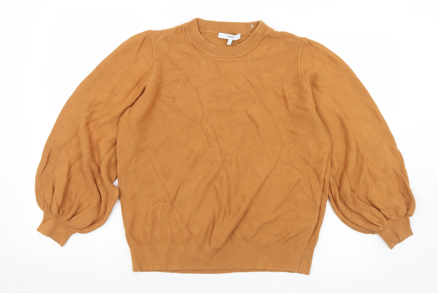 NEXT Womens Brown Crew Neck  Cotton Pullover Jumper Size L