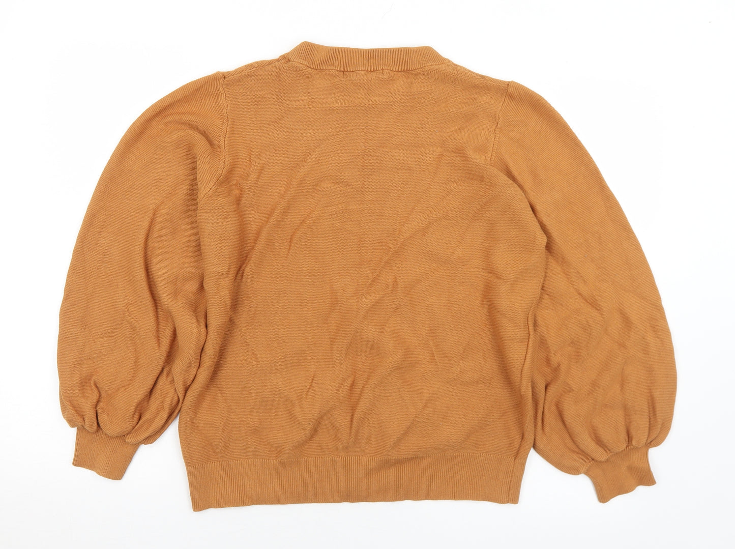 NEXT Womens Brown Crew Neck  Cotton Pullover Jumper Size L