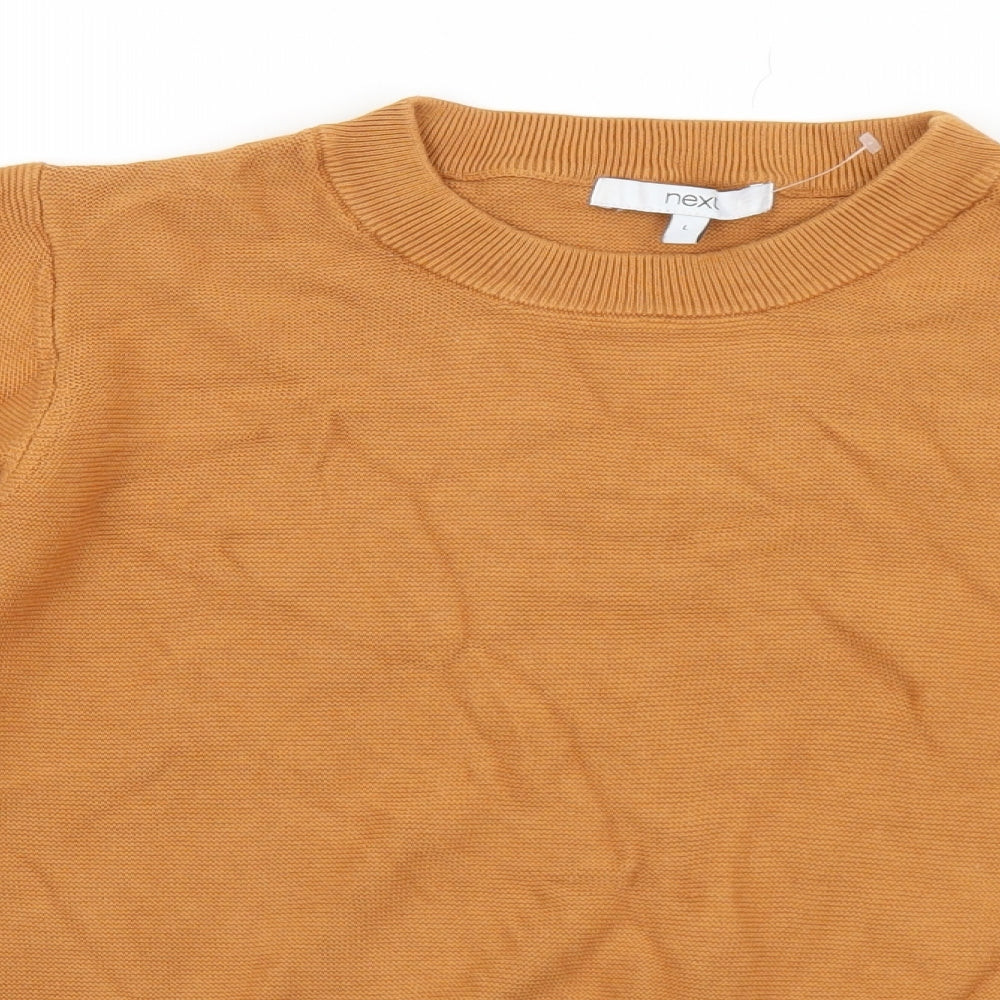 NEXT Womens Brown Crew Neck  Cotton Pullover Jumper Size L