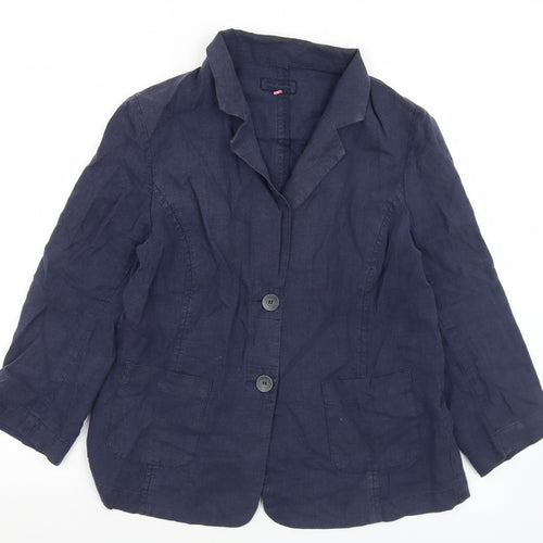 John Lewis Womens Blue   Jacket  Size 12  Button