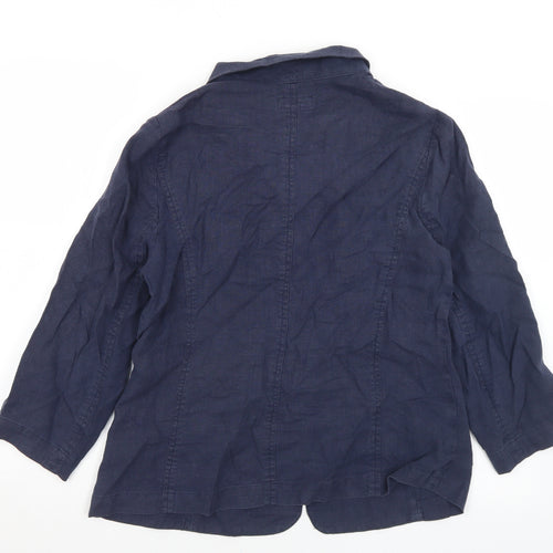 John Lewis Womens Blue   Jacket  Size 12  Button