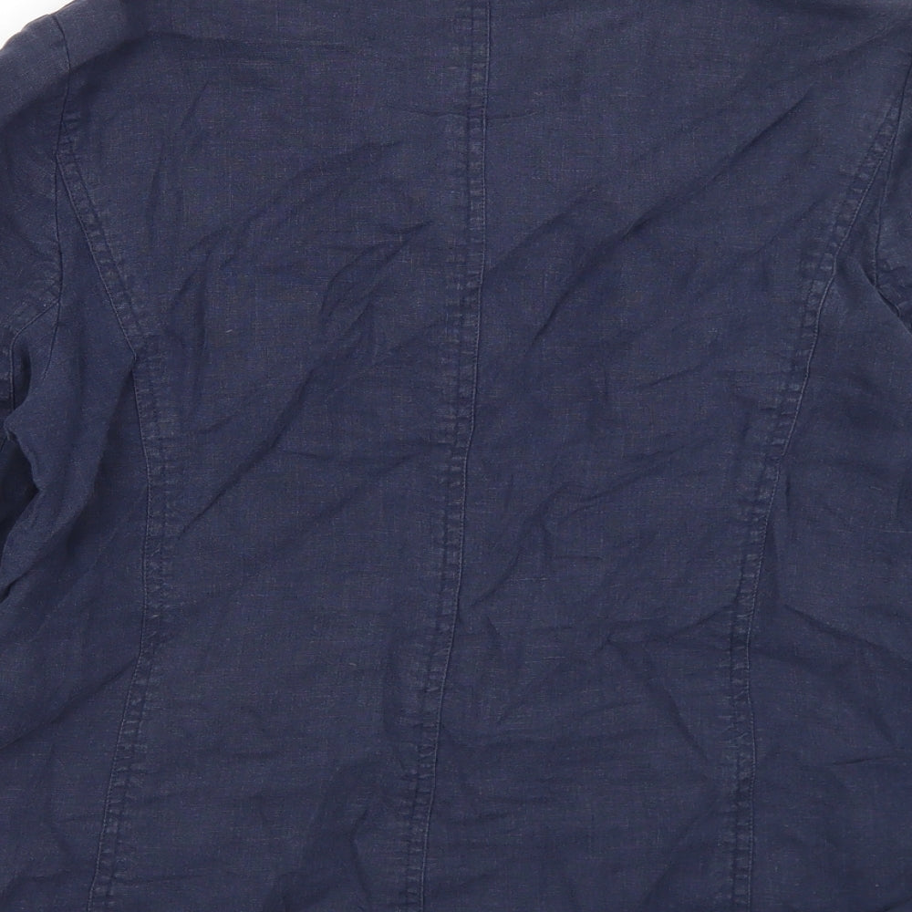 John Lewis Womens Blue   Jacket  Size 12  Button