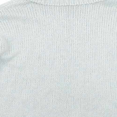 TU Womens Blue Roll Neck  Acrylic Pullover Jumper Size 14