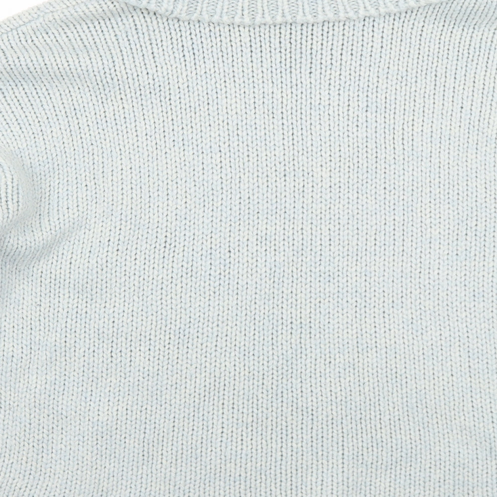 TU Womens Blue Roll Neck  Acrylic Pullover Jumper Size 14