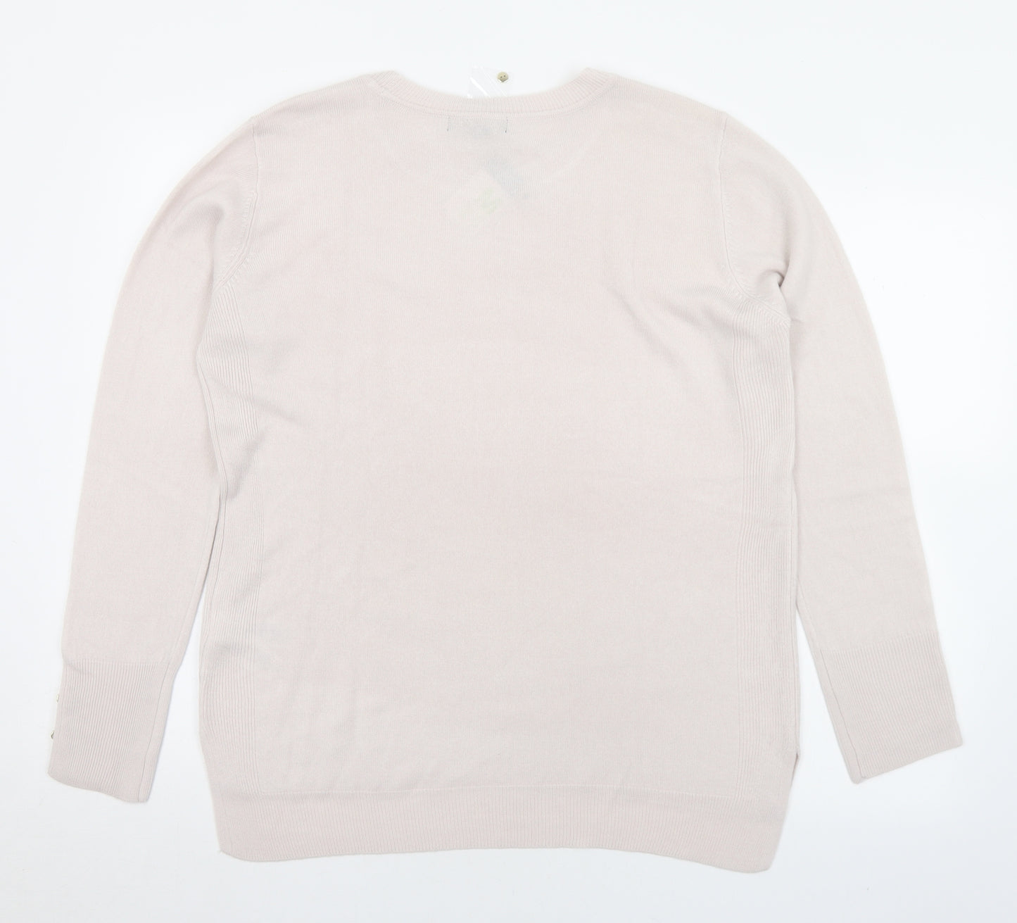 Primark Womens Ivory Crew Neck  Acrylic Pullover Jumper Size 12   - 12-14