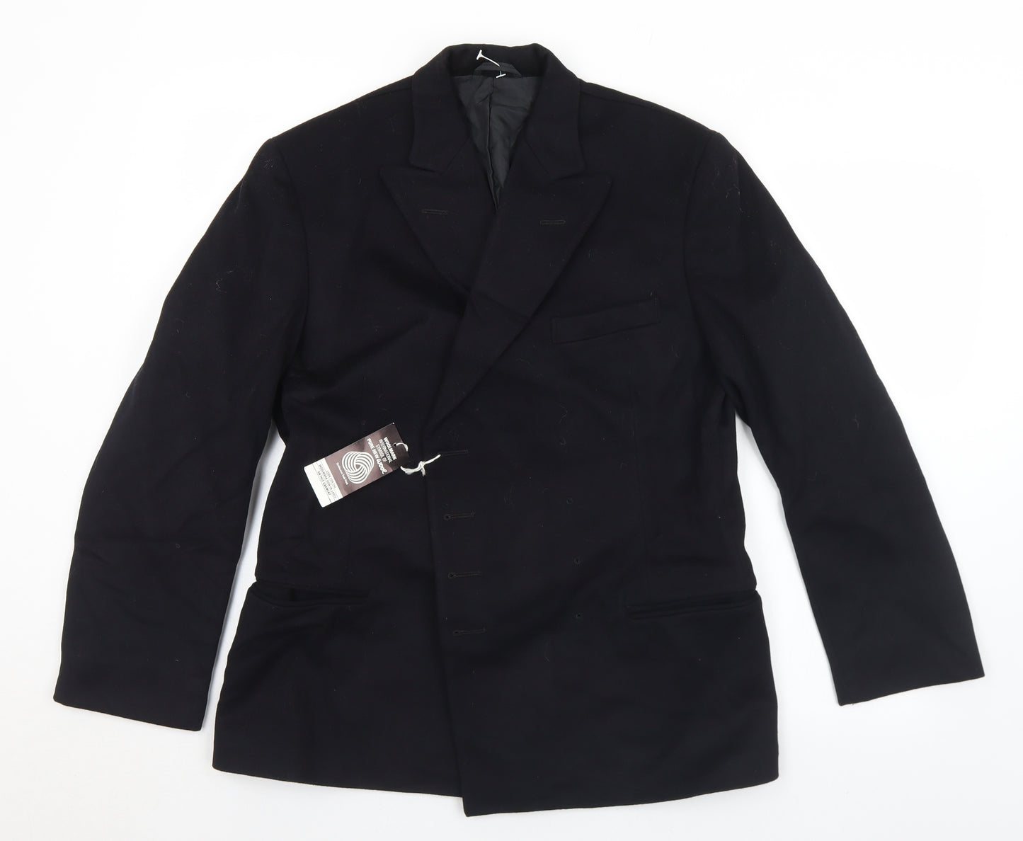 Sabre Mens Black   Pea Coat Coat Size 36  Button