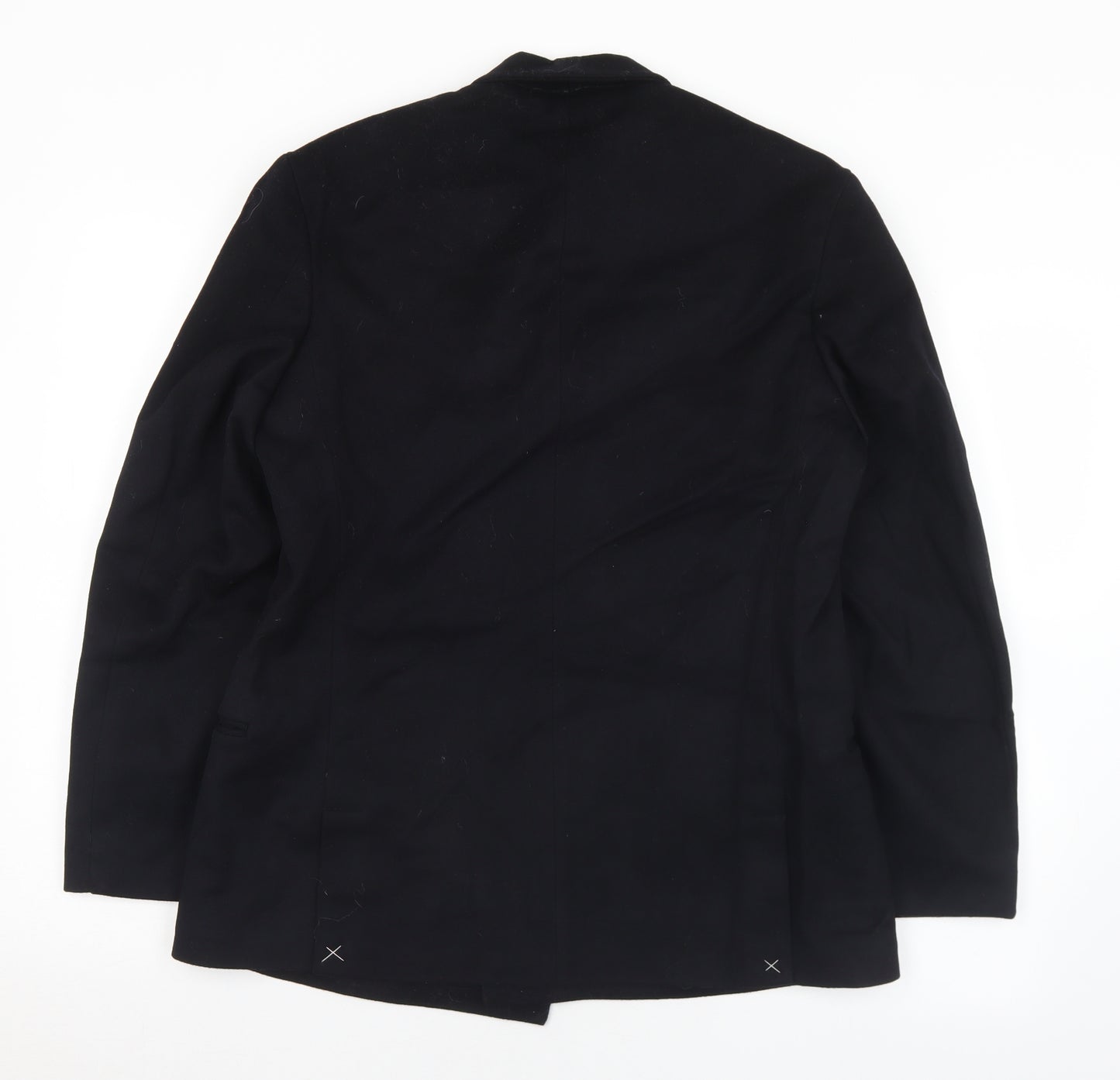 Sabre Mens Black   Pea Coat Coat Size 36  Button