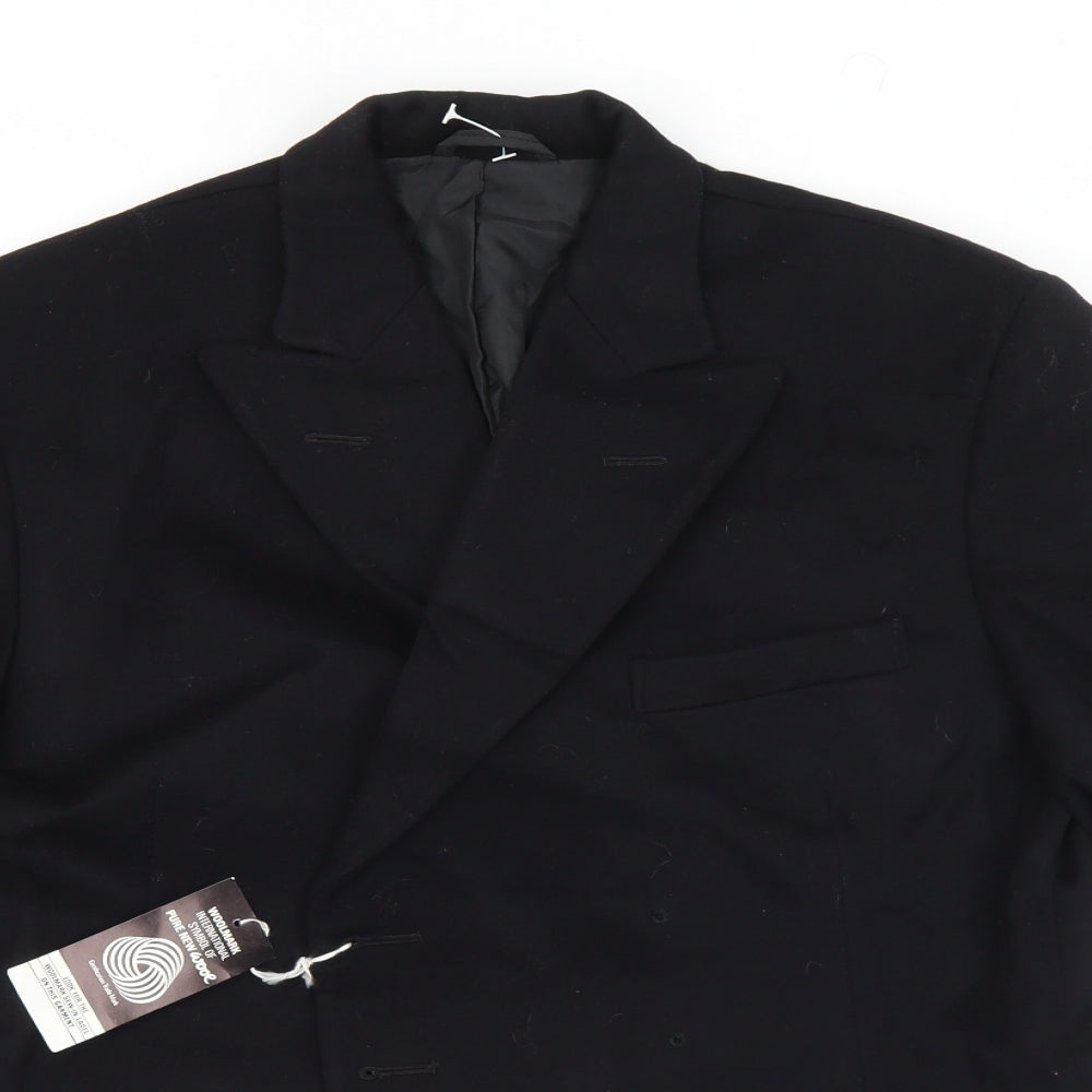 Sabre Mens Black   Pea Coat Coat Size 36  Button