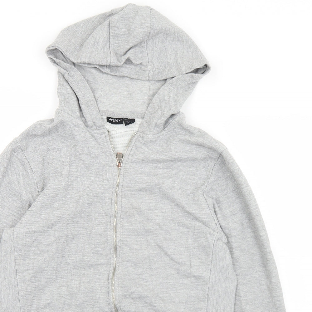 Livergy Mens Grey  Polyester Full Zip Hoodie Size M