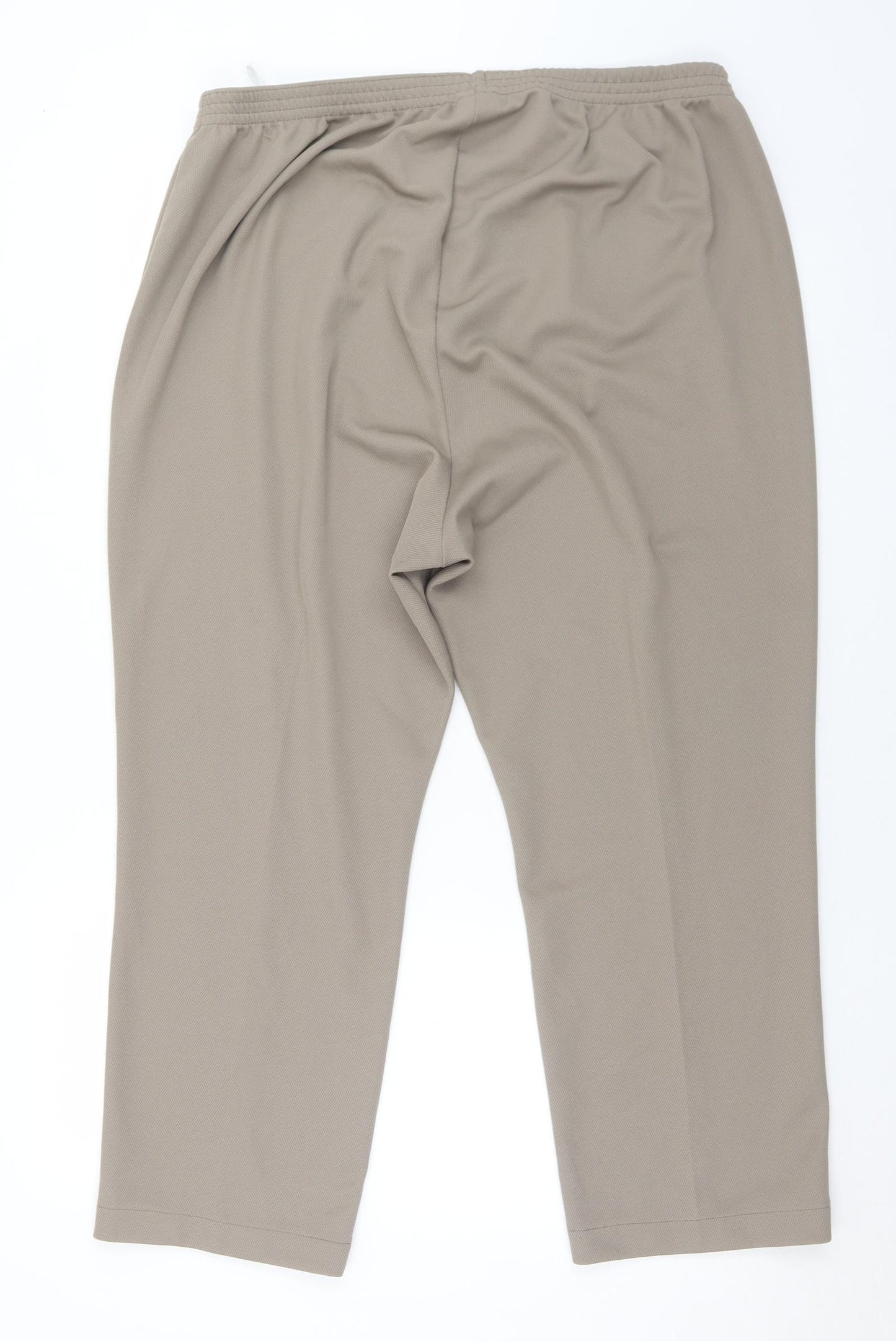 Damart Womens Beige  Polyester Trousers  Size 22 L25 in Regular