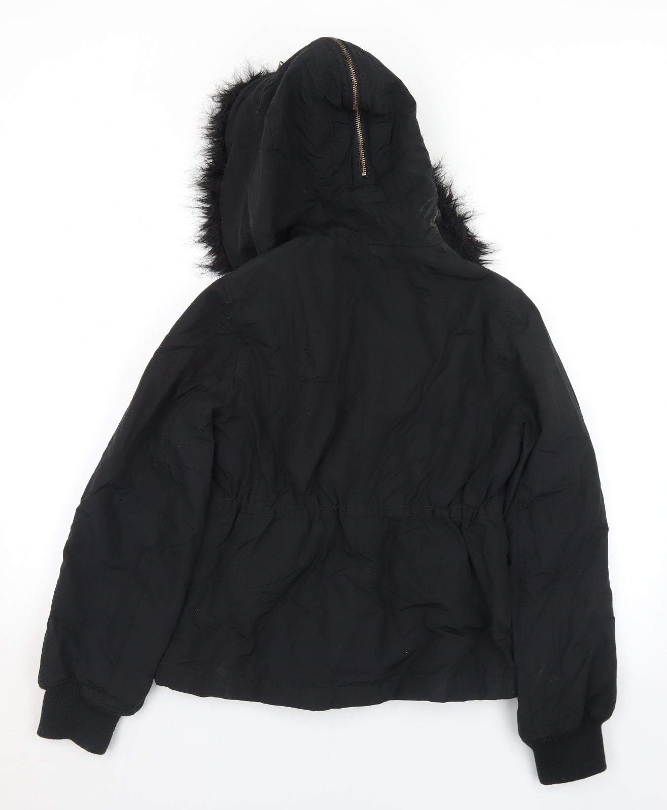 French Connection Womens Black   Windbreaker Coat Size 6  Zip