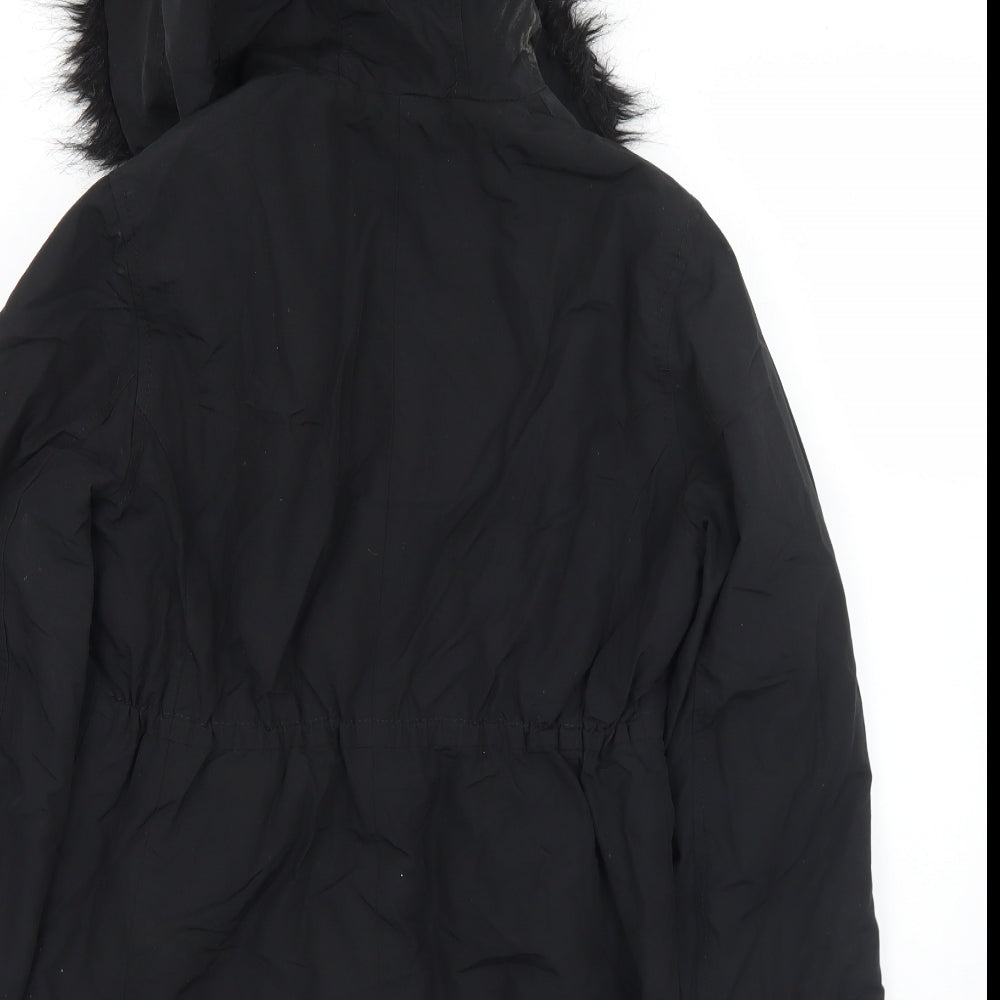 French Connection Womens Black   Windbreaker Coat Size 6  Zip
