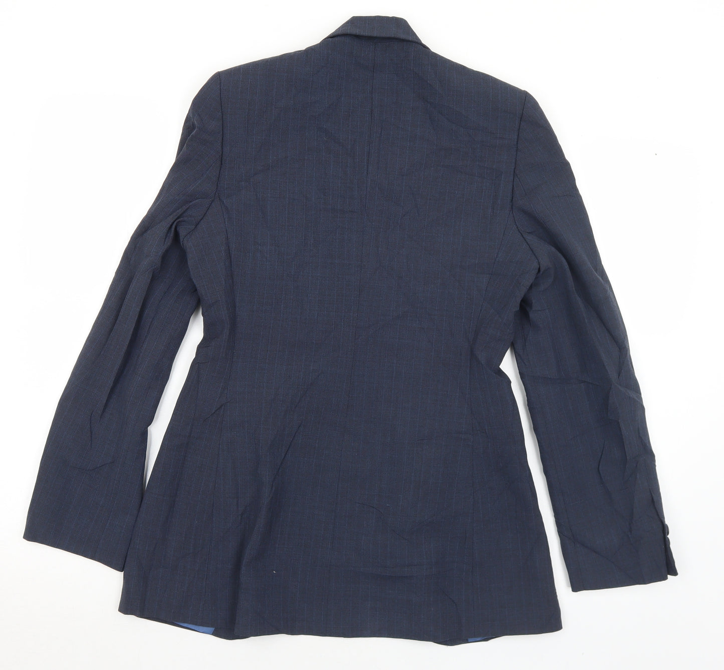 NEXT Womens Grey Pinstripe Wool Jacket Suit Jacket Size 10