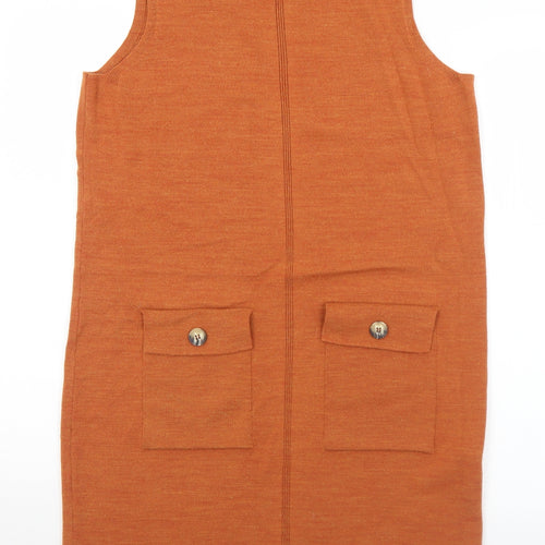 TU Womens Brown  Acrylic Jumper Dress  Size 12  Round Neck