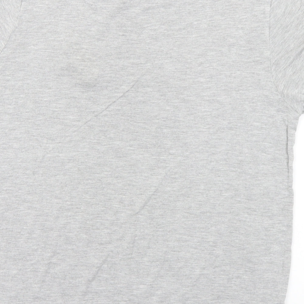 H&M Womens Grey  Viscose Basic T-Shirt Size S Round Neck