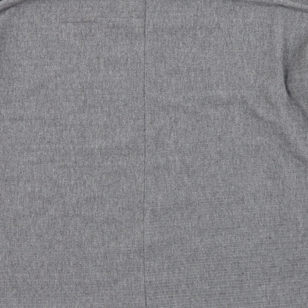 New Look Womens Grey Mock Neck  Polyester Pullover Jumper Size S