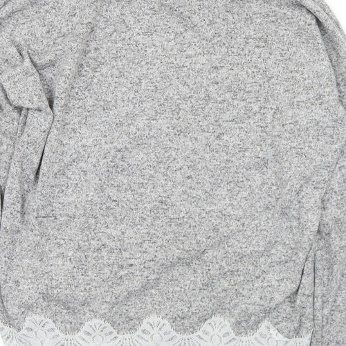 George Womens Grey Round Neck  Viscose Pullover Jumper Size 10
