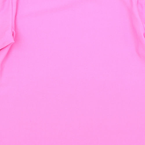Savida Womens Pink  Polyester Jersey T-Shirt Size S Round Neck
