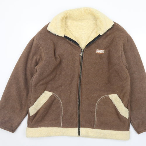 Country Flair Mens Brown   Jacket  Size XL  Zip