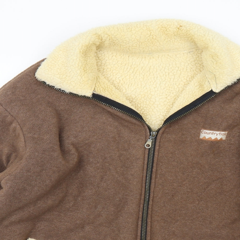 Country Flair Mens Brown   Jacket  Size XL  Zip