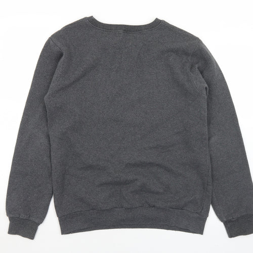 Adolescent Mens Grey  Polyester Pullover Sweatshirt Size M   - Let it snow