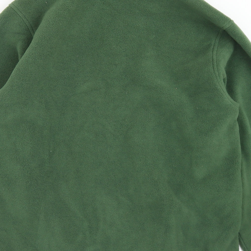 Lands' End Mens Green Collared  Polyester Pullover Jumper Size M