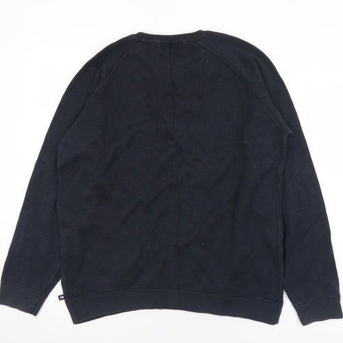 Marks and Spencer Mens Black Crew Neck  Cotton Pullover Jumper Size S
