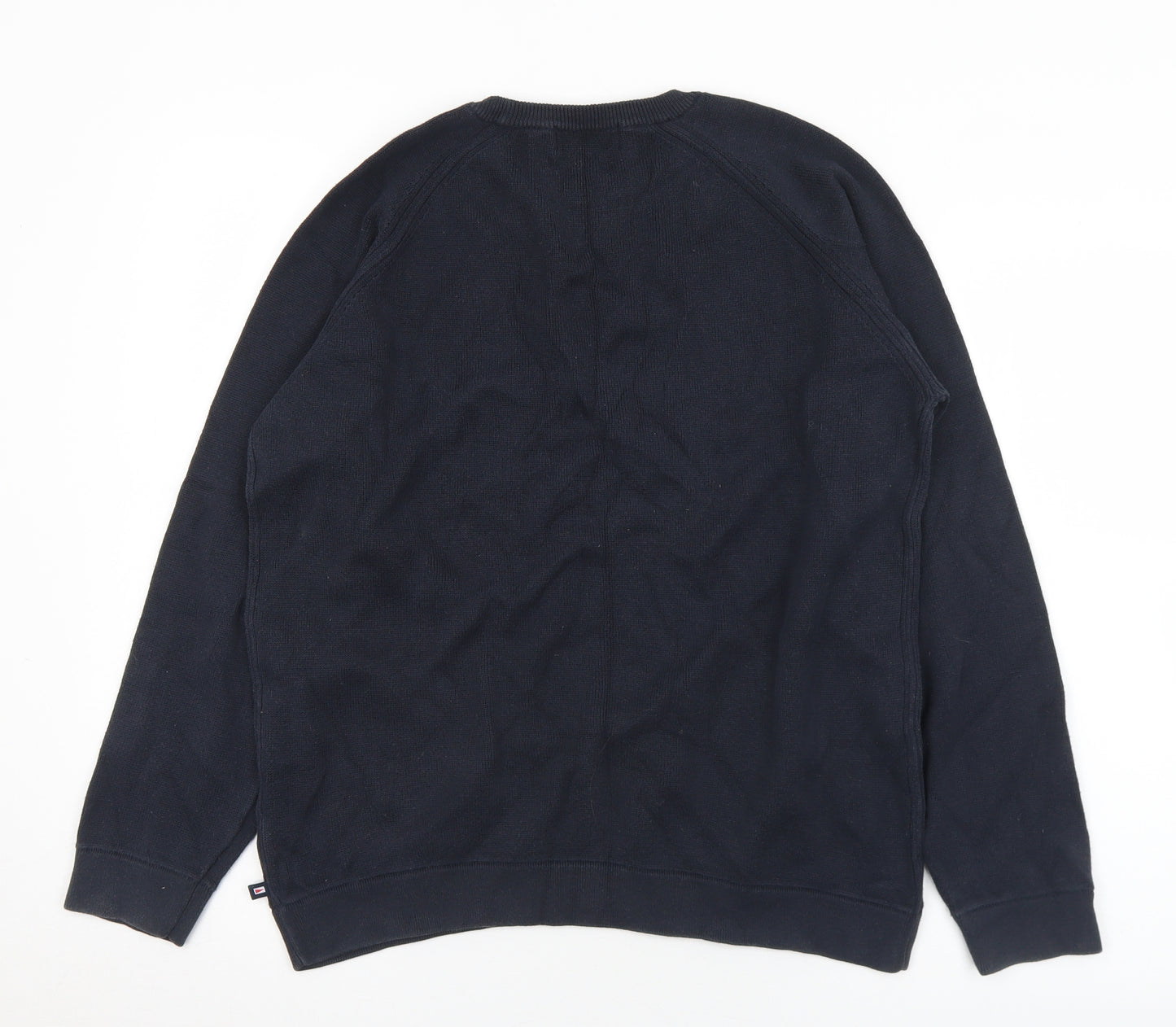 Marks and Spencer Mens Black Crew Neck  Cotton Pullover Jumper Size S