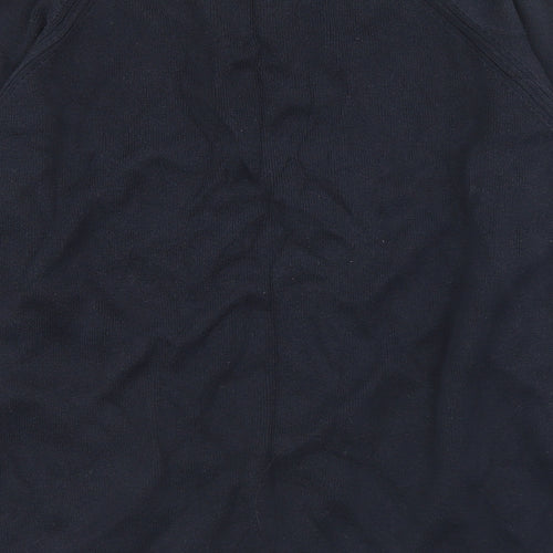 Marks and Spencer Mens Black Crew Neck  Cotton Pullover Jumper Size S
